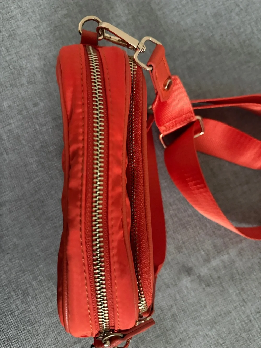 Loudenhide Cali Orange Crossbody Bag with Wide Adjustable Strap